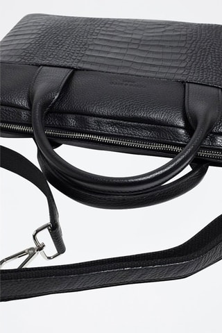 Porte-documents en cuir Alberto Croco - Noir