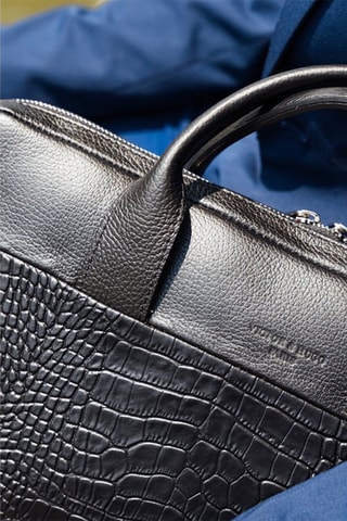 Porte-documents en cuir Alberto Croco - Noir