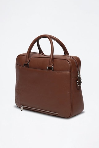 Porte-documents en cuir Niccolo - Marron