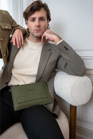 Pochette en cuir Fernando - Vert