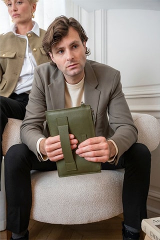 Pochette en cuir Fernando - Vert