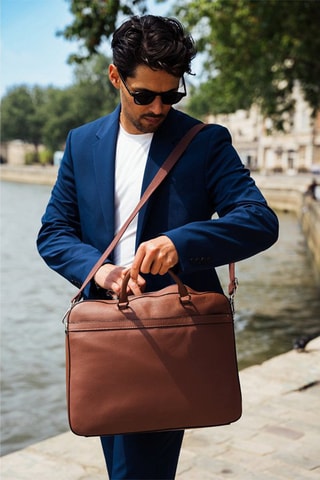 Porte-documents en cuir Antonio - Marron