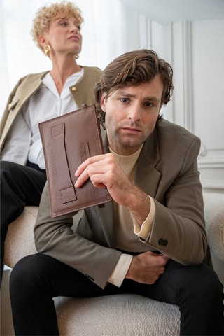 Pochette en cuir Fernando - Marron