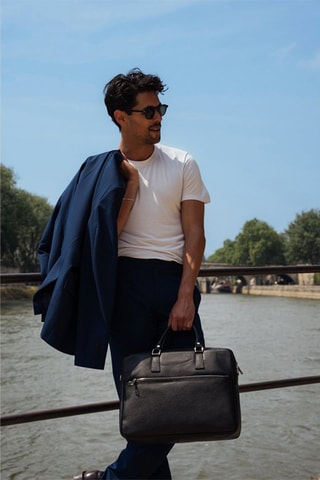 Porte-documents en cuir Antonio - Noir