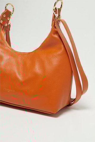 Mala a tiracolo de couro Oasis - Laranja