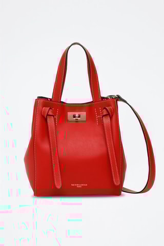 Sac à main en cuir Elie - Rouge