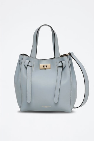 Sac à main en cuir Elie layette - Bleu