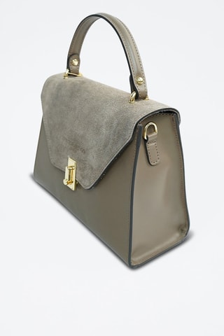 Sac à main en cuir Shak - Gris