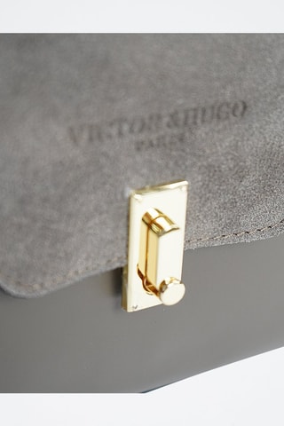Sac à main en cuir Shak - Gris