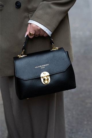 Sac à main en cuir Florentine - Noir