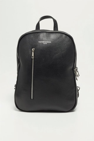Mochila de couro Nino - Preto
