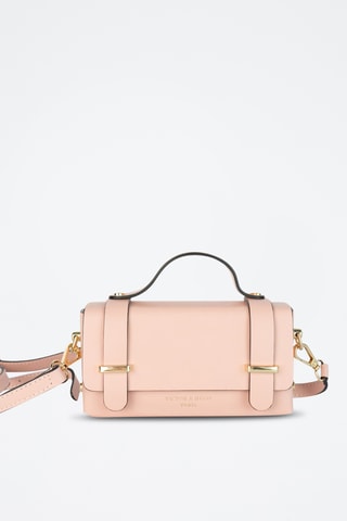 Mala a tiracolo de couro Boho - Rosa-claro