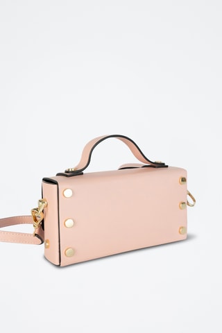 Mala a tiracolo de couro Boho - Rosa-claro