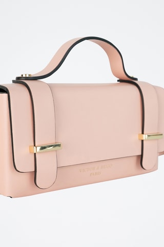 Mala a tiracolo de couro Boho - Rosa-claro