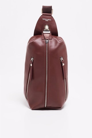 Bolsa de cintura de couro Alex - Castanho