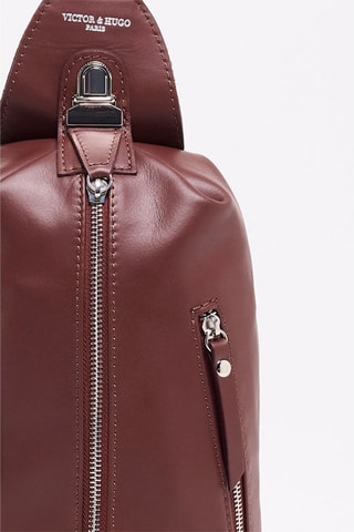 Bolsa de cintura de couro Alex - Castanho