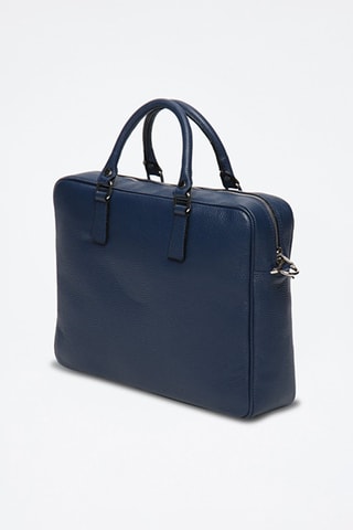 Porte-documents en cuir Marco - Bleu marine