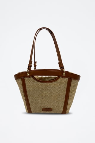 Mala shopper em couro Vahia  - Castanho