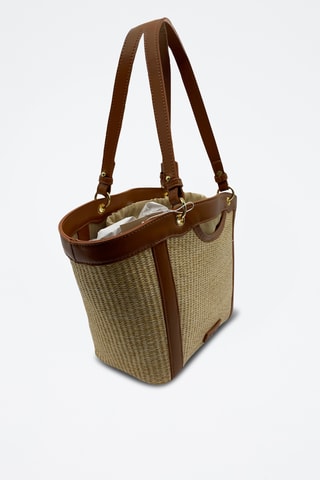 Mala shopper em couro Vahia  - Castanho