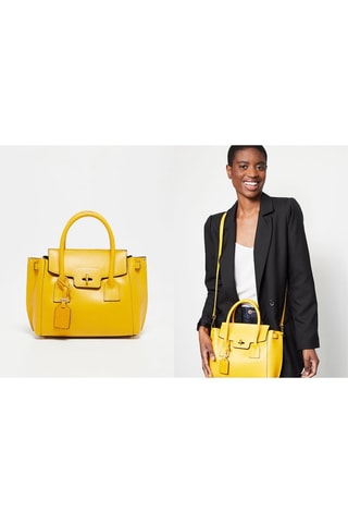 Sac à main en cuir Jeny - Jaune
