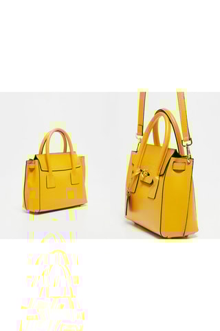 Sac à main en cuir Jeny - Jaune