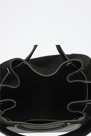 Mala bucket em couro Livy - Preto