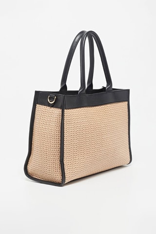 Mala shopper em couro Nina - Bege