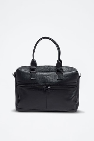 Porte-documents en cuir Sandro - Noir
