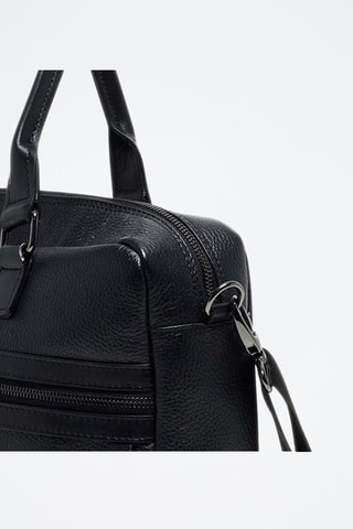 Porte-documents en cuir Sandro - Noir