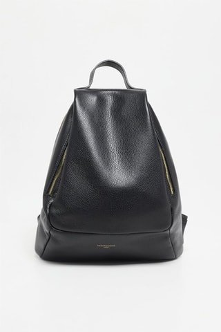 Mochila de couro Sadie - Preto