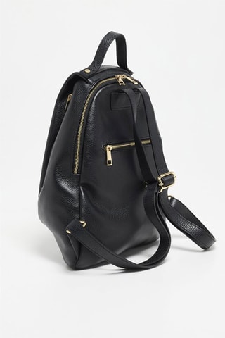 Mochila de couro Sadie - Preto