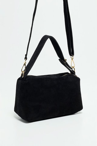 Mala de ombro em nobuck Maria - Preto