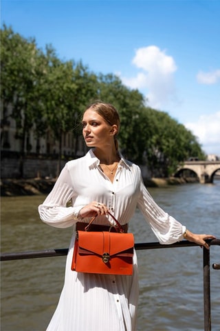 Sac à main en cuir Phoenix - Orange