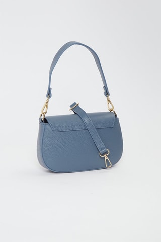 Sac porté épaule en cuir Nour - Bleu