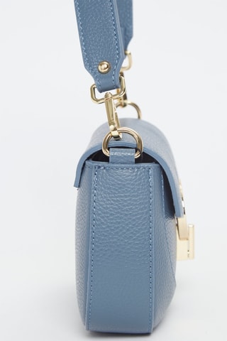 Sac porté épaule en cuir Nour - Bleu