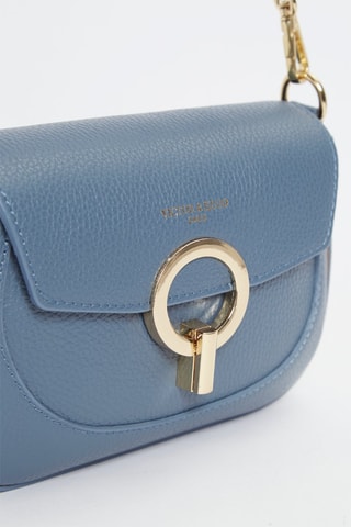 Sac porté épaule en cuir Nour - Bleu