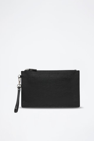 Pochette en cuir Mini Leo - Noir