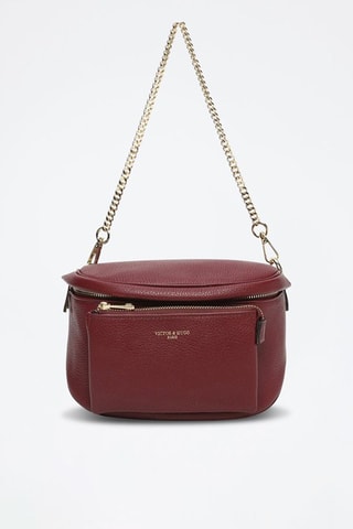 Bolsa de cintura em couro Aly - Violeta