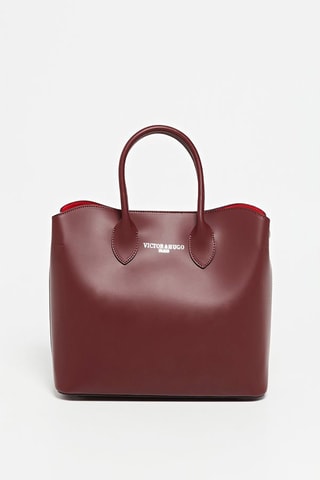 Sac à main en cuir Nisa - Rouge