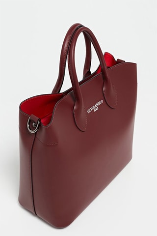 Sac à main en cuir Nisa - Rouge