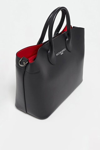 Sac à main en cuir Nisa - Noir