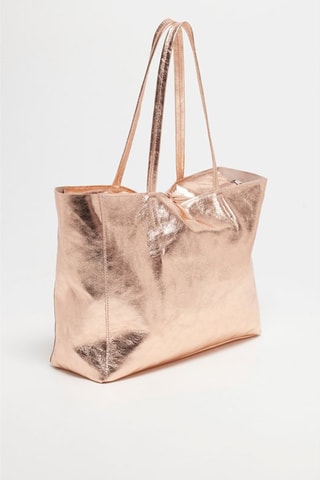 Cabas en cuir Vog - Doré et rose