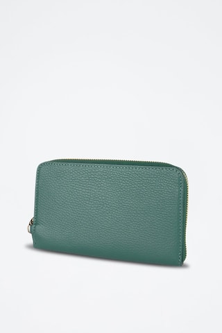 Porte-téléphone en cuir Nicki - Bleu et argenté