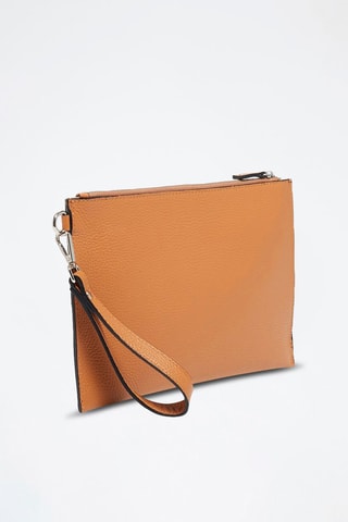 Pochette en cuir Leo - Marron