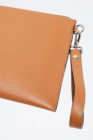 Pochette en cuir Leo - Marron