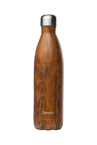 Bouteille isotherme en acier inoxydable Wood - 75 cl