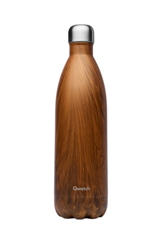 Bouteille isotherme en acier inoxydable Wood - 1 l