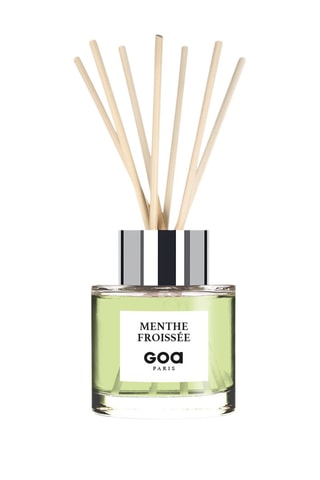 Bouquet parfumé Goatier - Menthe froissée 200 ml et 7 tiges en rotin - Coloris aléatoire