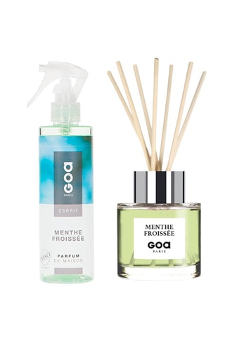 Vaporisateur d'ambiance 250 ml et Bouquet parfumé Goatier 200 ml - Menthe froissée
