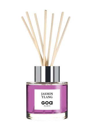 Bouquet parfumé Goatier - Jasmin ylang-ylang 200 ml et 7 tiges en rotin - Coloris aléatoire